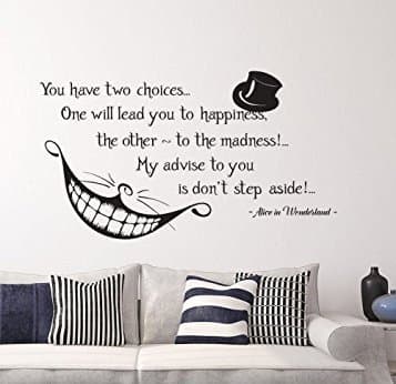 Alice Wall Decal Alice in Wonderland Wall Decal Alice in Wonderland Decals for Walls Alice in Wonderland Decor Alice in Wonderland Vinyl Wall Decals Alice Wonderland Wall Art for Nursery Kids Room