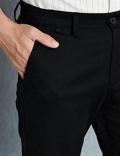 Symbol Premium Men's Slim Fit Flexi Waist Casual Pants | Stretchable Chinos | Stylish Office Fashion Trousers