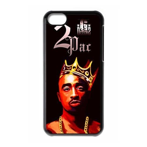 Eastar iPhone 5C Cover,Protective Hard TPU Guard Case for Apple iPhone 5C,Tupac Shakur