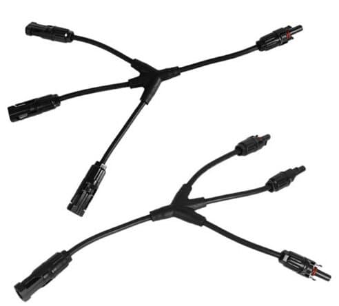 Hanpearl 1 Pair Hc4-pv3a Y Type (1 to 3) Mc4 Style Branch Connector Solar Panel Cable Connectors