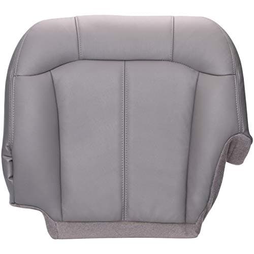 The Seat Shop Driver Side Bottom Replacement Seat Cover - Medium Dark Pewter (Gray) Leather (Compatible with 2000 - 2002 Chevrolet Silverado, GMC Sierra