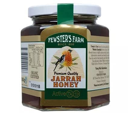 Fewster's Farm TA 10+ Jarrah Honey 500g - Jarrah Honey is nectar gathered by bees from the flowers of the Jarrah Tree.