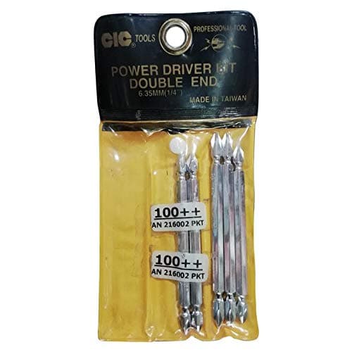 CIC Power Driver Bit Double End - Size: 6.35mm(1/4") (Silver)