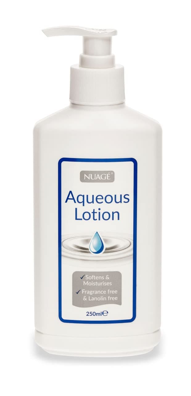 Nuagé Aqueous Lotion 250ml Pump | Softens & Moisturises For Cleansing and Hydrating Skin - Dermatologically Tested Fragrance Free Water Cream