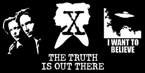 I Want to Believe, The Truth is Out There, Scully and Mulder Decals (White)