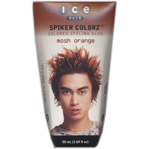 Ice Hair - Spiker Colorz Colored Styling Glue, Mosh Orange, 1.69 FL OZ
