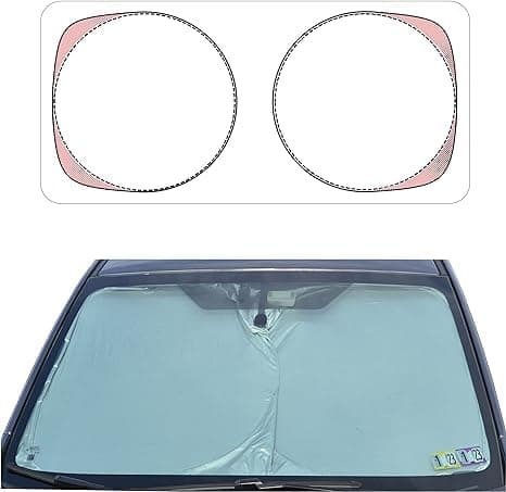 Car Windshield Sun Shade with Storage Pouch by A1 Sunshade Retractable Automotive Car Truck SUV Front Window Shield Blocker Screen Visor Protector Cover for Auto Interior Accessories for Heat