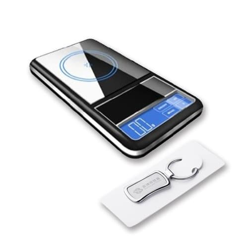 @Digital Touch Screen Mini Pocket Scale Counting, Jewelry Gram Weighing Balance, Gem Carat Scale 0.1g-500g + A Keychain
