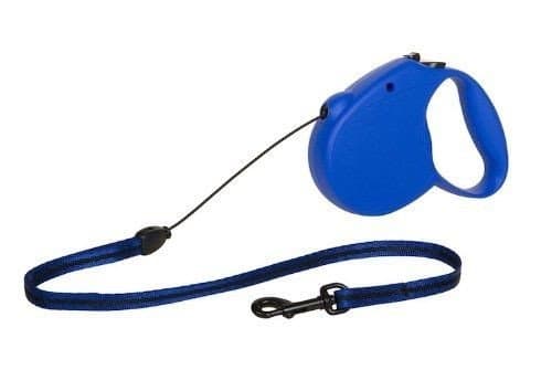 DistiKem(TM) flexi Standard Retractable Cord Leash, Small/16-Feet, Blue