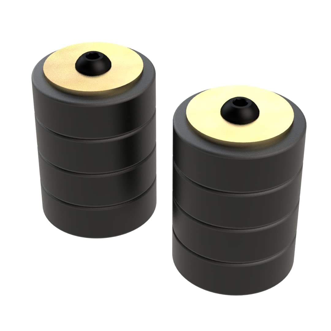 Universal Adjustable Bump-Stop System (1”-4”) By Metalcloak, Maximize Your Suspension Travel, Adjustable to Eliminate Interference from Tire/Body, and Gold Zinc Finished Bump Plate