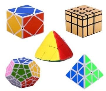 Chntoys cube ShengShou Special Cube Sets (Pack of 5 White)