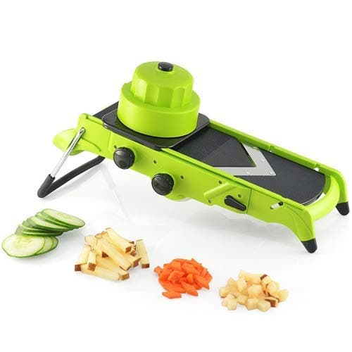Mandoline Slicer & Dicer with Adjustable Stainless Steel V Blade Slicer for Smart Kitchen, Julienne, Slicing & Dicing with Adjustable Blades Fine to Thick Slice and Julienne Settings