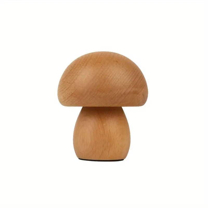 YIEONSHION LED Creative Wooden Desk lamp, Creative Home Decoration Desk lamp, Bedroom Bedside Night lamp, dimmable LED Mushroom lamp, Unique and Minimalist lamp Gift for Girls