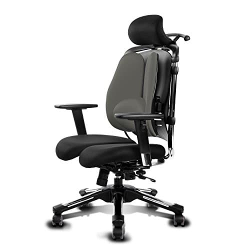 HARA CHAIR Nietzsche LB V7 (NT2LB V7) Office Chair Twin Based Pressure Relief of The Intervertebral Discs and Improved Buttock Circulation Arm Rest Adjustment (Gray Mesh)