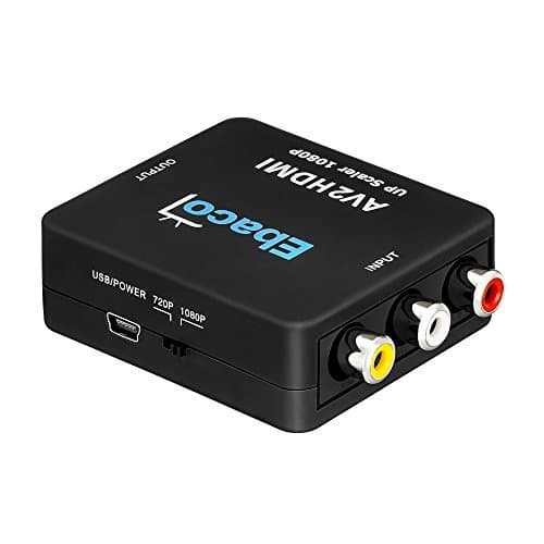 Ebaco AV/CVBS Composite to HDMI Converter Scaler 1080P (AV to HDMI)