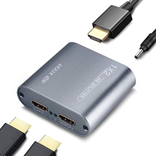 HDMI Splitter 1 in 4 Out, 1x4 HDMI Splitter V1.4 -Full HD 4K 3D 1080P Compatible with Switch blu-ray DVD STB Projector PS4