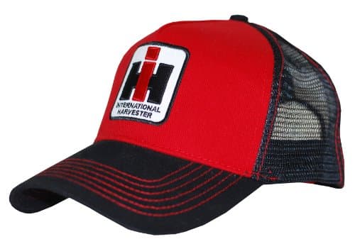Case IH Applique Hat Red with Black Mesh