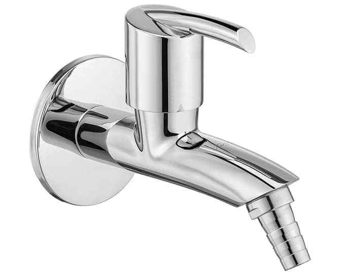 ESSESS by Asian Paints Bib Cock Garden Type | Chrome Finish | Perfect to Attach Garden Hose | Brass Body with Unique Design | 10 Years Warranty (Pack of 2)