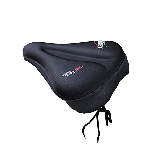 Ziekkas Soft 3D Silicone Double Gel Bike Seat Cover - Comfortable Bicycle Saddle Cushion Cover For Women and Men Fit Stationary, Exercise Bike, Indoor or Outdoor Cycling Class