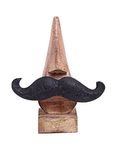 The Indian Arts Repose lunettes standard avec moustache noire en bois de palissandre sculpté à la main