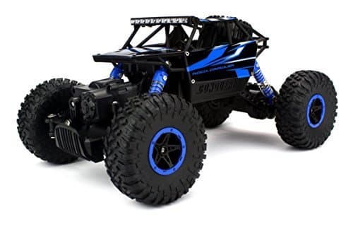 The Flyers Bay Plastic Rock Crawler 1:18 Scale 4Wd Rally Car - The Mean Machine, Blue