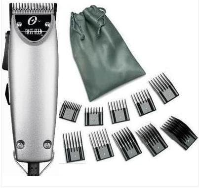 OsterFast Feed Limited Edition Silver Hair Adjustable Pro Clipper + 10pc Universal Guide Combs