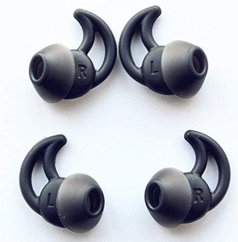 Replacement Earbuds Tips Compatible for Bose Earbuds QC20 QC20i QC30 Noise Cancelling SoundSport Wireless Earbuds SIE2 SIE2i IE2 IE3 (2Black-S)