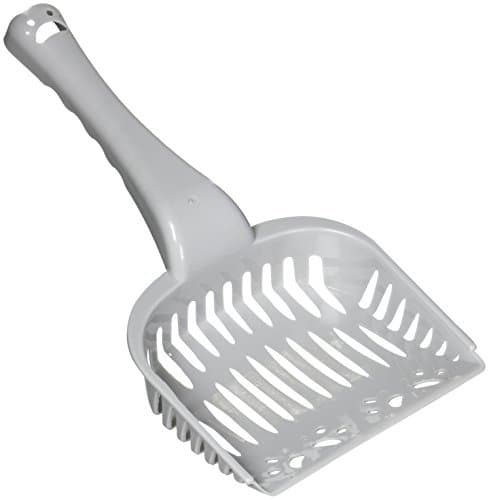 Fresh Kitty Easy Clean Small Litter Box Scoop Sifting Shovel for Your Pet Cat with Durable Ergonomic Handle, Black, White or Navy, Colors Will Vary