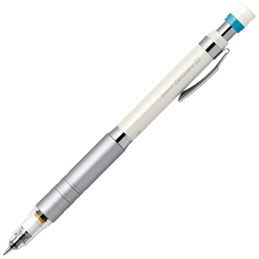Zebra Mechanical Pencil Delguard Type Lx 0.5mm, White Body (P-MA86-W)