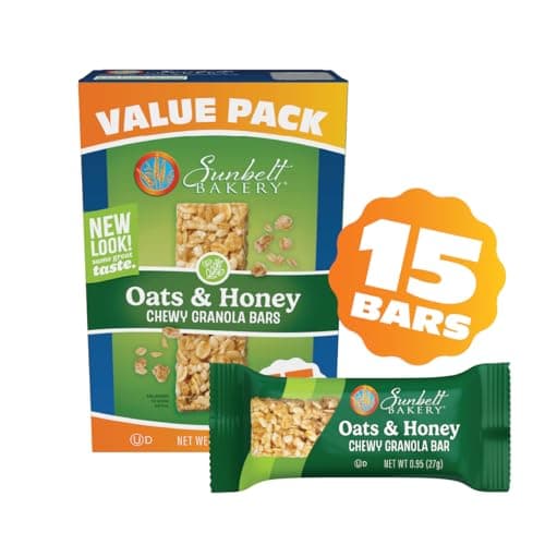 Sunbelt Bakery Oats & Honey Chewy Granola Bars, 15-1.0 OZ Bars (1 Box)