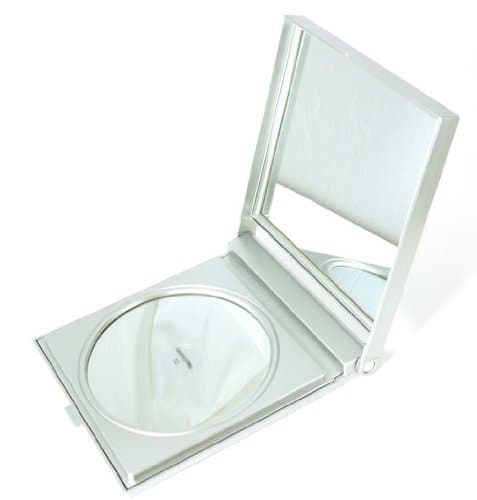 Fancy Metal Goods Bathroom/Travel Mirror with True Image, Silver