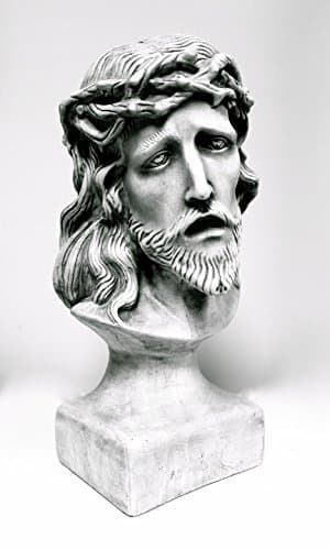 Classic Sculpture Bust of Statuary Jesus Christ Christian Religion Statue