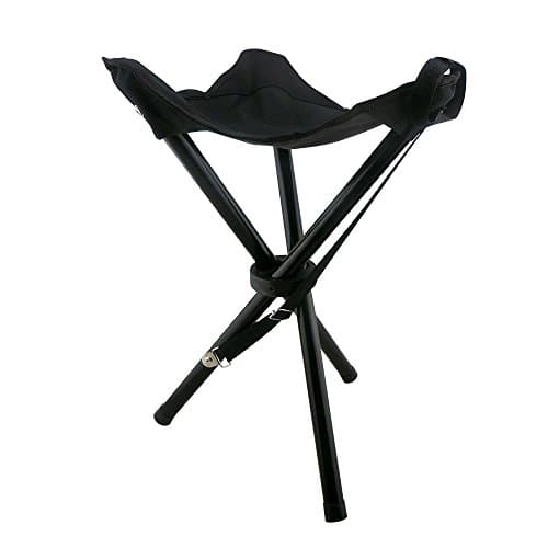 TaoMan Folding Tripod Stool for Fishing, Camping & Outdoor Recreation,Black