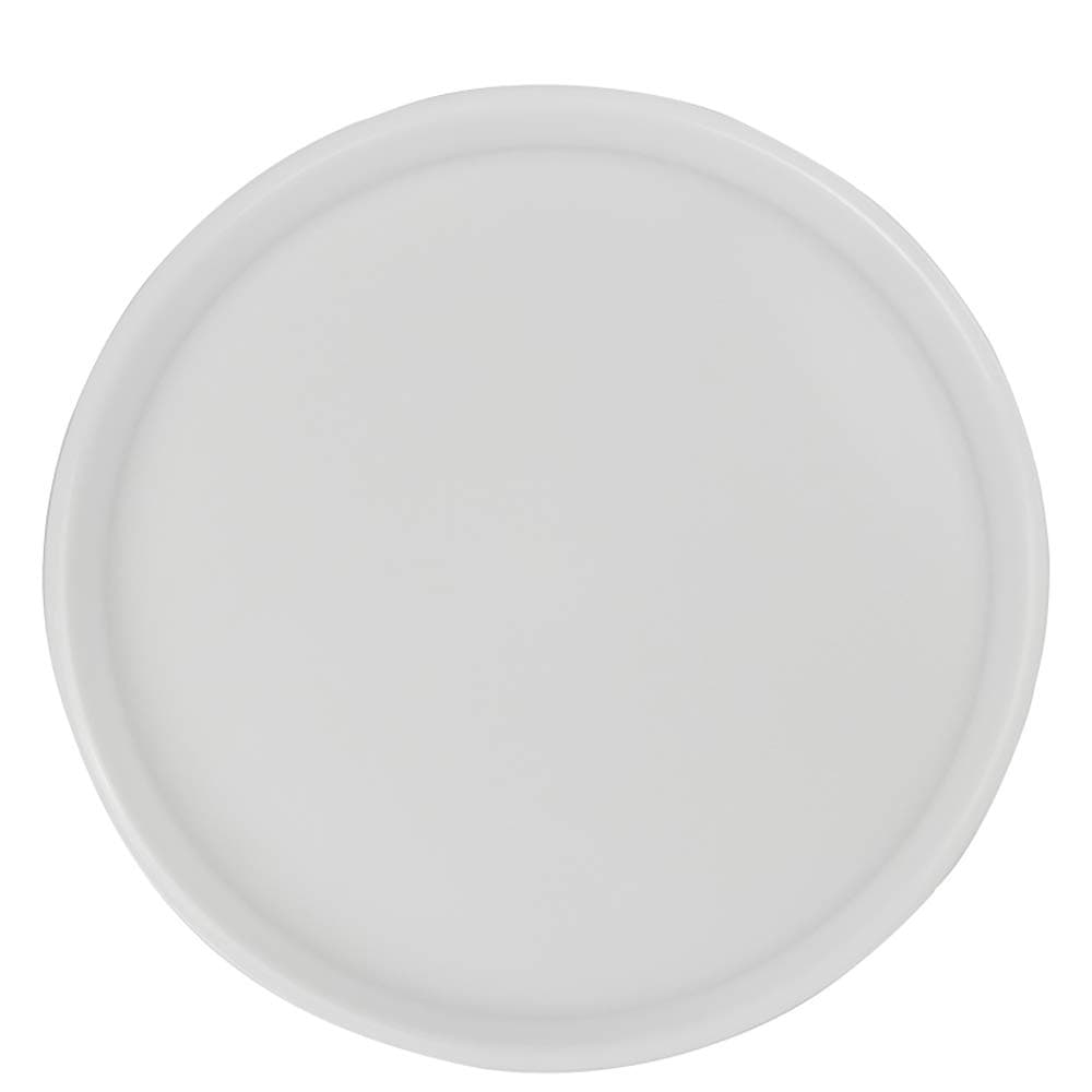 Saedy White Plastic Fast Food Trays, Round Serving Trays(4 Packs)