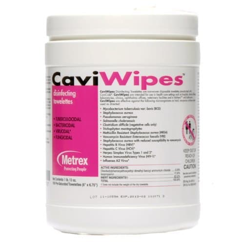CaviWipes by Metrex Disinfecting Towelettes - Large 160/Cannister, (1 CASE OF 36)