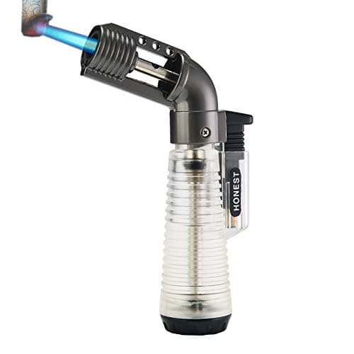 Micro Torch Arc Lighter Hand Held Refillable ButaneTorch with Adjustable Flame Metal Flame Gun Welding Gas Torch Lighter (Butane Gas Not Included)