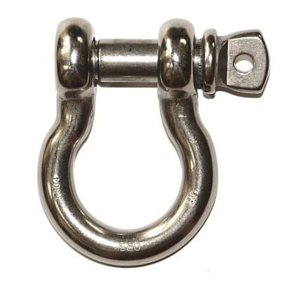 ORS - 1/2" with 5/8" PIN Stainless Steel Us-Type D Ring Shackle - T-304 Screw in Pin