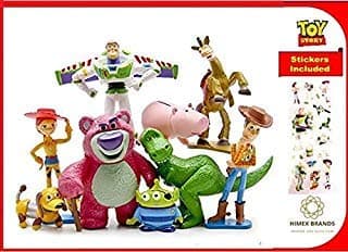 HIMEX BRANDS 9X Toy Story Figure Play Set Woody Buss Light Year Jessie Rex Bulls Eye Lotso Hamm Little Green Men Mr Potato