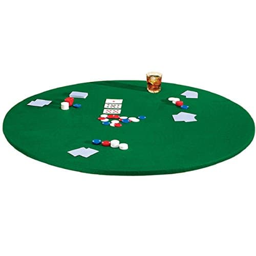 Miles Kimball Sure-Grip Pocker Card Game Green Felt Table Cover - for Square Round Hexagon Octagonal - Choose Size (Square 34"-36")