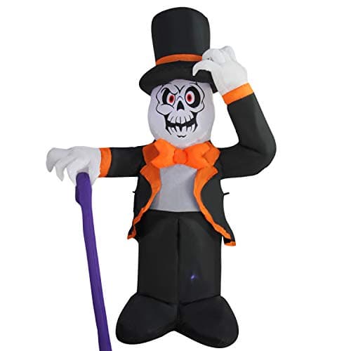 SEASONBLOW 4 Ft Halloween Inflatable Ghost Gentlemen Decoration for Yard Garden Lawn HomeParty Indoor Outdoor