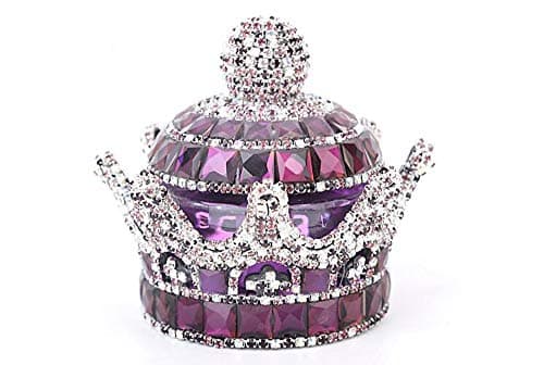 UZHOPM Bling Bling Crown Car Perfume Fragrance Bottle Holder Air Freshener for Car Home Office Decoration (Purple)