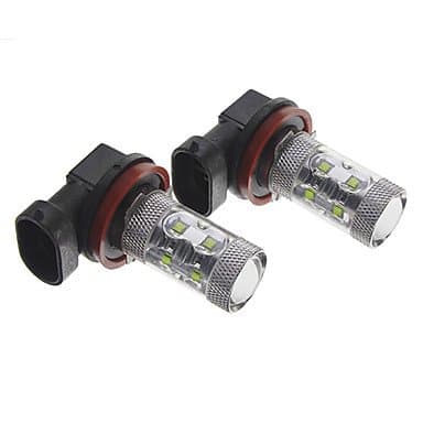 H8 H11 4W 400-500Lm 10-Led Car Bulbs-White(12V)