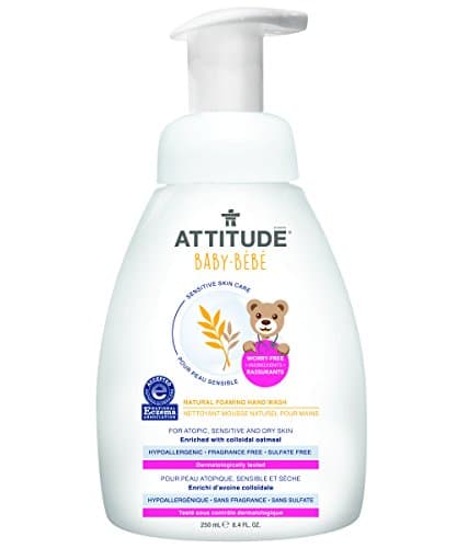Attitude Natural Foaming Hand Wash Baby, Fragrance Free, 8.4 Fluid Ounce