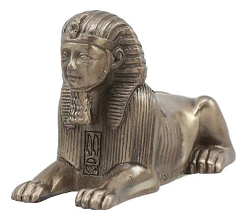 Gifts & Decors Ebros Egyptian God Androsphinx Statue Gods of Egypt Monument Pyramid Guardian Sphinx Small Figurine Egypt Wonder
