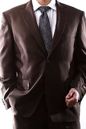 Giorgio Cerruti Men's Single Breasted Two Button Brown Dress Suit