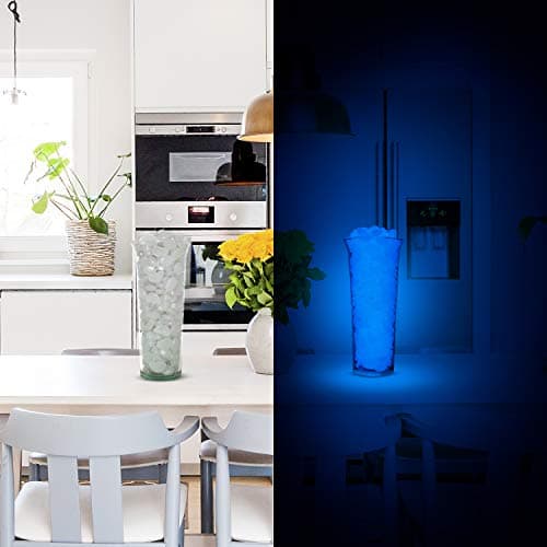 Castell Glow in The Dark Rocks for Indoor and Outdoor White Glowing Stones with Blue Glow for Walkway, Garden, Patio, Aquarium Decorations, Solar Charged Luminous Stones