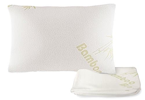 Large Bamboo Pillow Cases White Hypoallergenic Microfibre Anti Allergy Protects Dust Mite, For All Pillows Machine Washable, Cool Pillowcase Helps Asthma Sufferers Sleep Queen Size Pillow Case Only