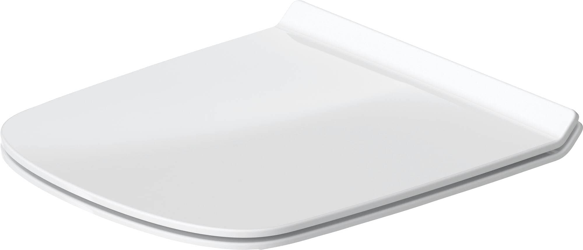 Duravit toilet seat DuraStyle, Urea thermoset toilet lid, Toilet cover with stainless steel hinges, white
