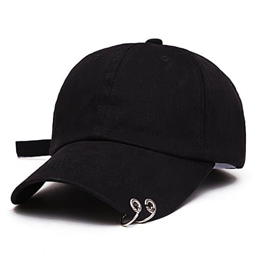 Llxln Fashion Iron Ring Hats Adjustable Baseball Cap Handmade