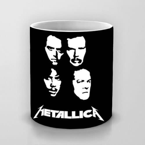 Unique Design Mug Metallica(4) White Ceramic Mug,tea Mug,Coffee Mug,Drink Mugs Music Star Mugs